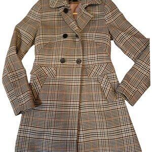 H & M Plaid Peacoat EUR 32/ US 2